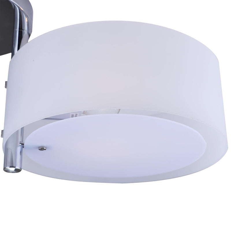 Plafoniera Moderna in Acrilico Bianco Argento 60x19 cm 