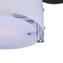 Plafoniera Moderna in Acrilico Bianco Argento 60x19 cm 