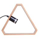 Lampada Triangolare da Tavolo Stile Nordico in Legno Naturale 29x8x25.5 cm 