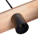 Lampada Triangolare da Tavolo Stile Nordico in Legno Naturale 29x8x25.5 cm 