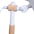 Lampada da Tavolo con Angolo Regolabile in Metallo e Legno Bianco 30x18x62 cm 