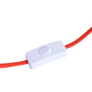 Lampada da Tavolo con Braccio Regolabile in Rovere e Paralume Rosso 