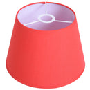 Lampada da Tavolo con Braccio Regolabile in Rovere e Paralume Rosso 