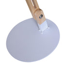 Lampada da Tavolo Scrivania Pieghevole in Legno e Metallo Bianco 