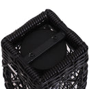 Lanterna Lampada LED da Giardino con Copertura in Rattan Sintetico Caffè 19x19x68 cm 