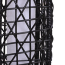 Lanterna Lampada LED da Giardino con Copertura in Rattan Sintetico Caffè 19x19x68 cm 