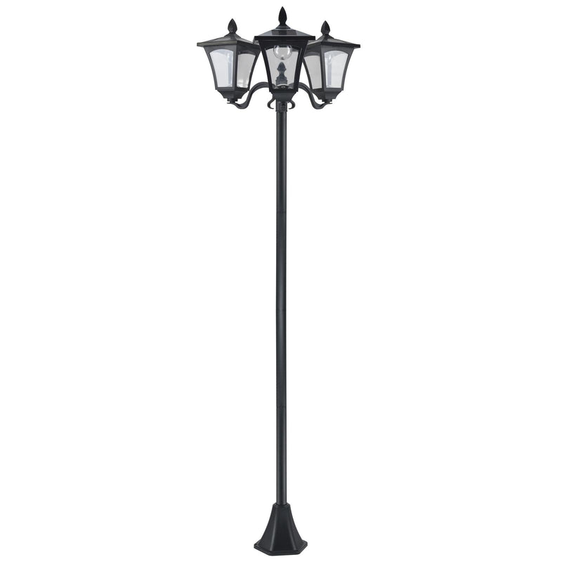 Lampione da Giardino Led a Energia Solare Nero 182.5 cm 