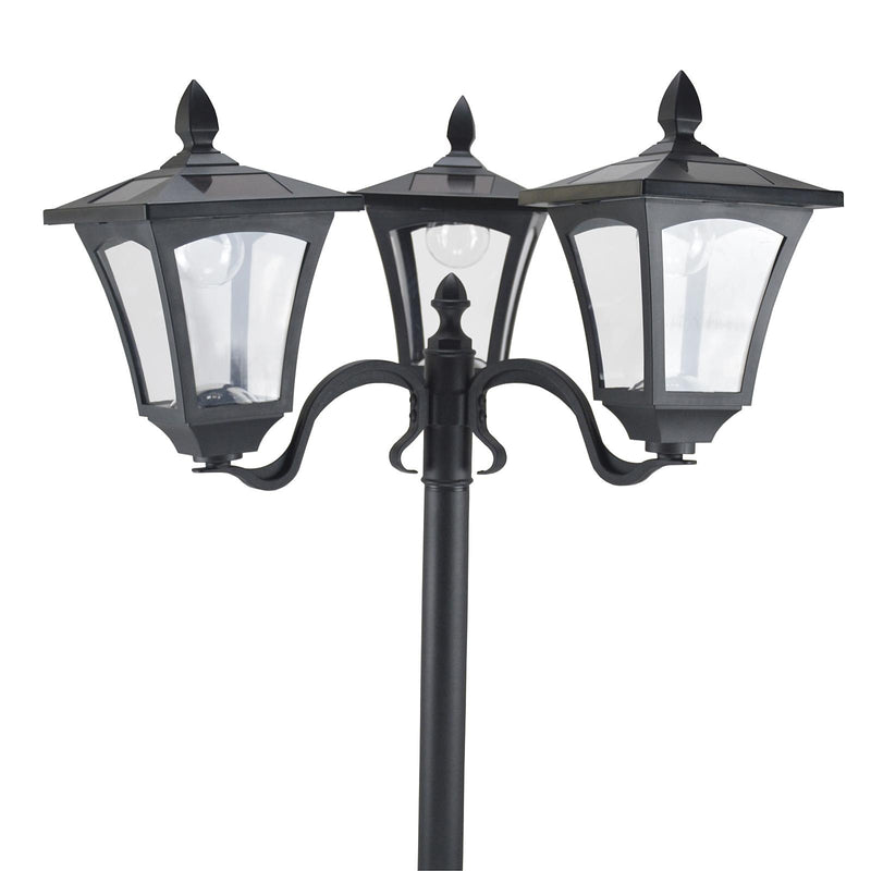 Lampione da Giardino Led a Energia Solare Nero 182.5 cm 