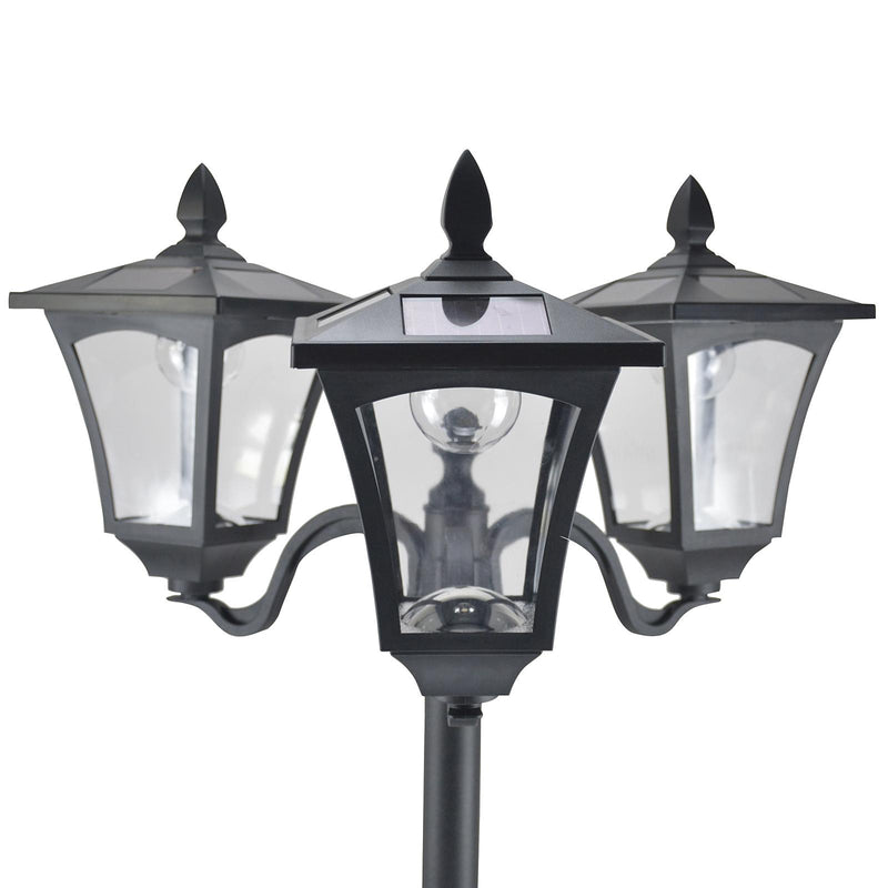 Lampione da Giardino Led a Energia Solare Nero 182.5 cm 