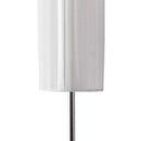 Lampada da Terra in Tessuto e Acciaio Inox 120 cm Bianco 