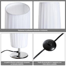 Lampada da Terra in Acciaio Bianco 15x15x120 cm 