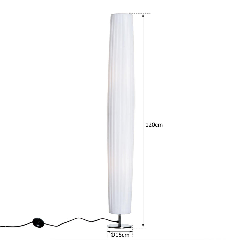 Lampada da Terra in Acciaio Bianco 15x15x120 cm 