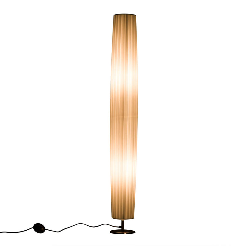 Lampada da Terra in Acciaio Bianco 15x15x120 cm 