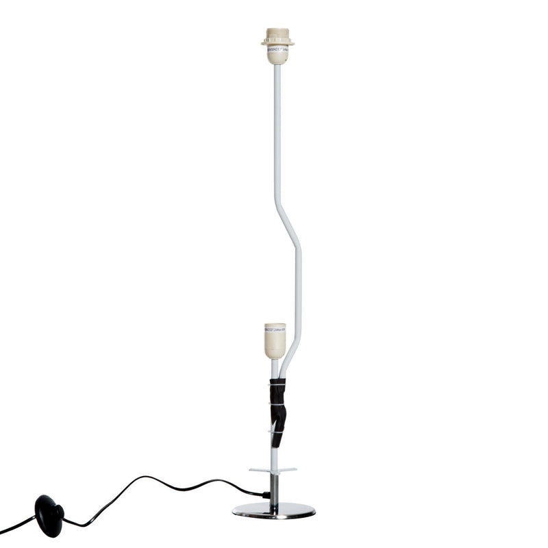 Lampada da Terra in Acciaio Bianco 15x15x120 cm 