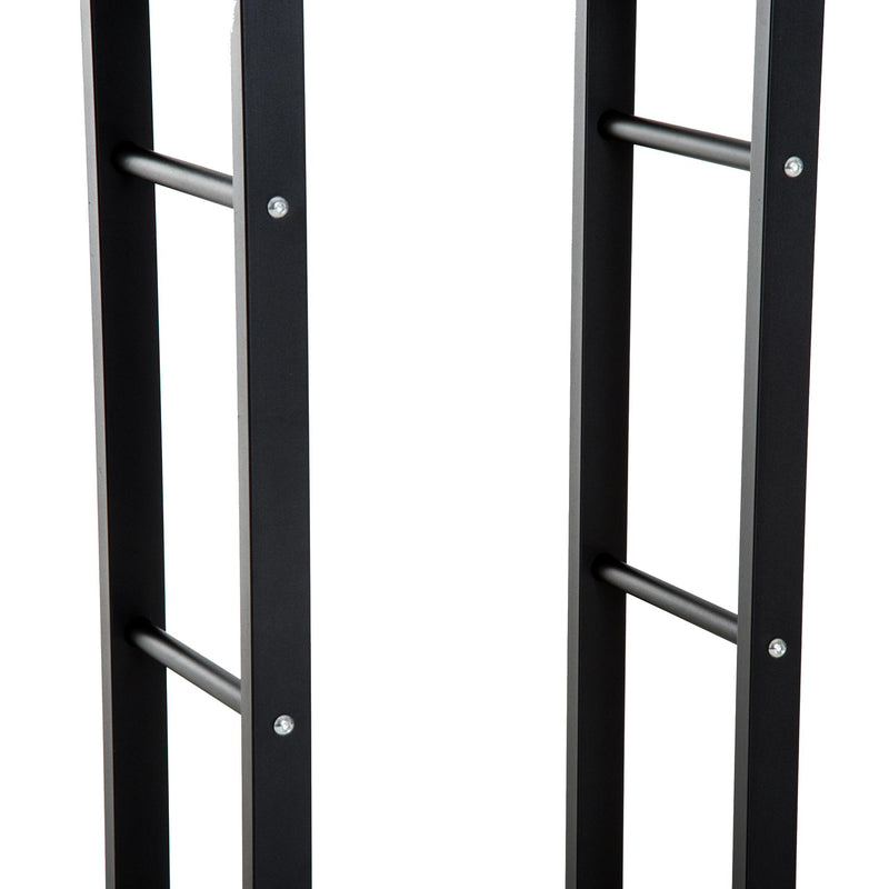 Portalegna Legnaia in Ferro 40x25x100 cm da Interno Max 100Kg  Nero