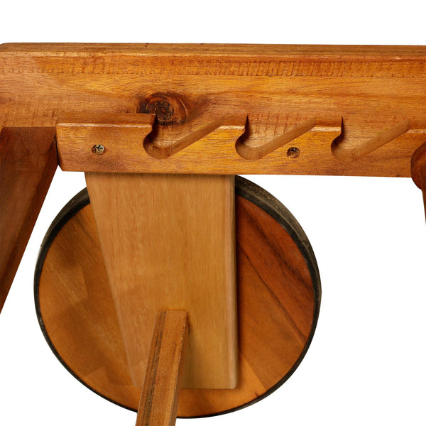 Sonnenliege aus Akazienholz mit Rädern und weißer verstellbarer Rückenlehne prezzo