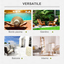 Set 2 Lettini Prendisole in Acciaio Nero con Cuscino Crema 