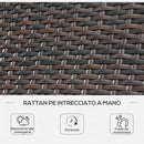 Set 2 Lettini Prendisole in Acciaio Marrone con Cuscino Crema 