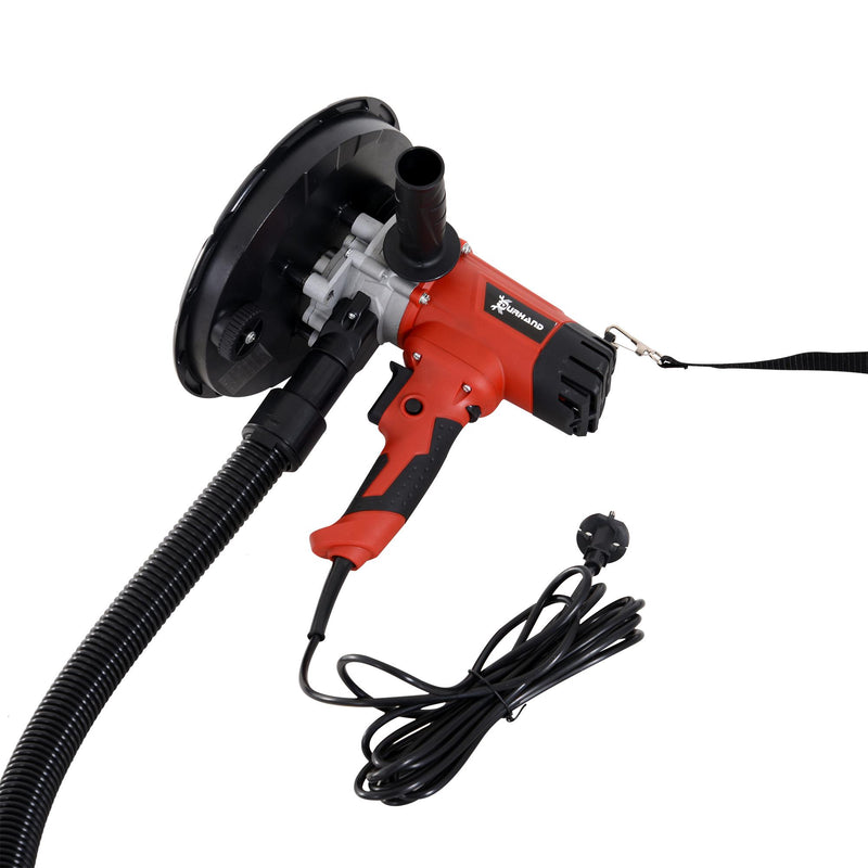 Levigatrice Elettrica da Muro 1200W con Aspiratore Velocità Regolabile Rosso e nero 