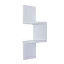 Libreria Moderna con Mensole da Parete in Legno MDF Bianco 16x16x50 cm 