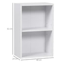 Mobiletto Libreria con Ripiano in Legno Bianco 40x24x61 cm 