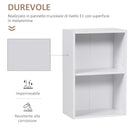 Mobiletto Libreria con Ripiano in Legno Bianco 40x24x61 cm 