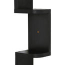 Libreria da Parete con Mensole in Legno MDF Nero 12x12x120 cm 