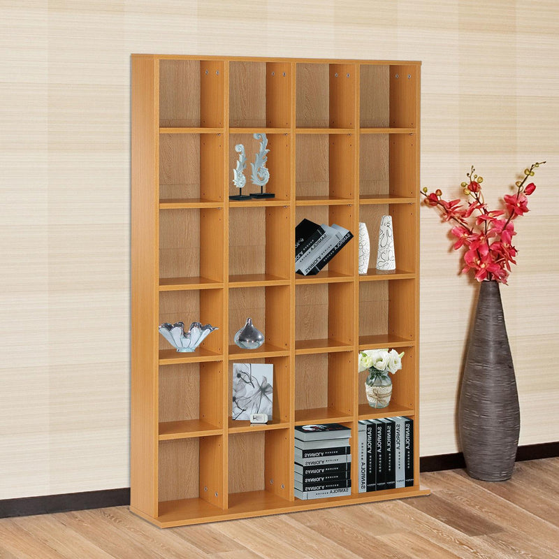 Mobile Libreria 24 Scomparti Legno naturale 130.5x89x20 cm 