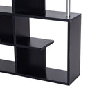Mobile a Scaffali Libreria 5 Livelli in Legno Nero 120x28.6x160 cm 