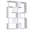 Mobile a Scaffali Libreria 5 Livelli in Legno Bianco 120x28.6x160 cm 