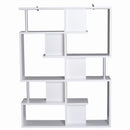 Mobile a Scaffali Libreria 5 Livelli in Legno Bianco 120x28.6x160 cm 
