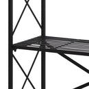 Libreria Scaffale Versatile a 4 Ripiani Stile Industriale Nero 80x40x160 cm 