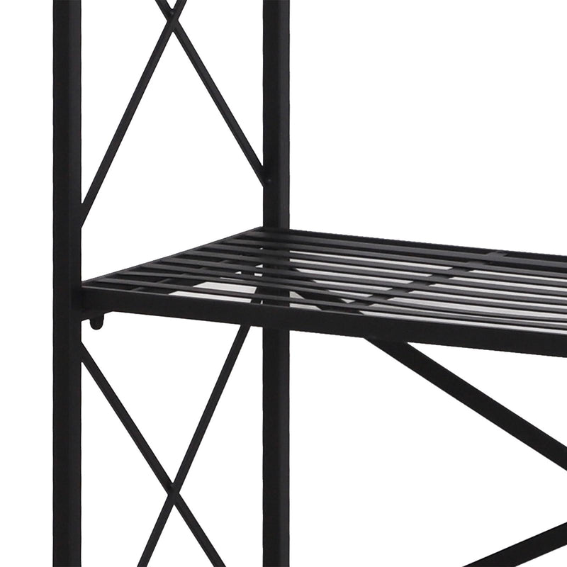 Libreria Scaffale Versatile a 4 Ripiani Stile Industriale Nero 80x40x160 cm 