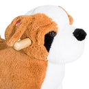 Cane Cavalcabile per Bambini con Suoni in Legno e Peluche 