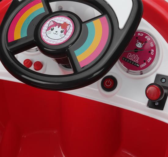 Macchina Elettrica per Bambini 6V Kitty Rossa 