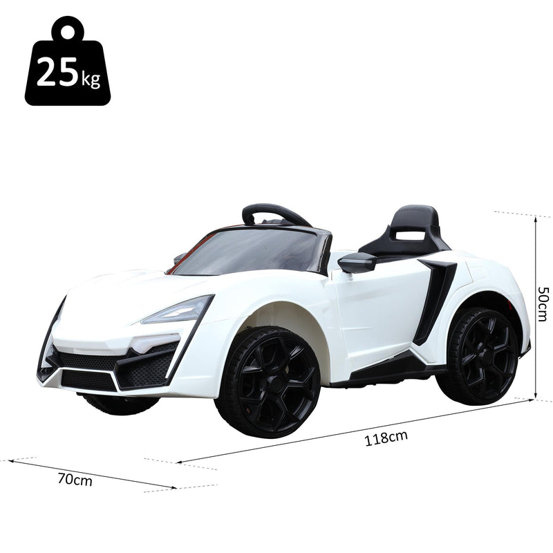 Macchina Elettrica per Bambini 6V Sportiva Bianca 