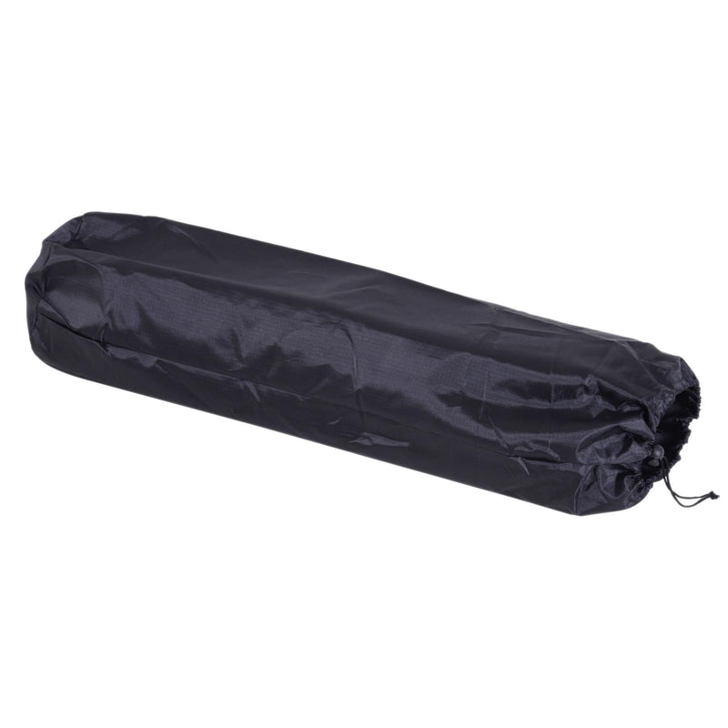 Materassino Gonfiabile da Campeggio con Cuscino in PVC Nero e Grigio 191x63x5 cm 