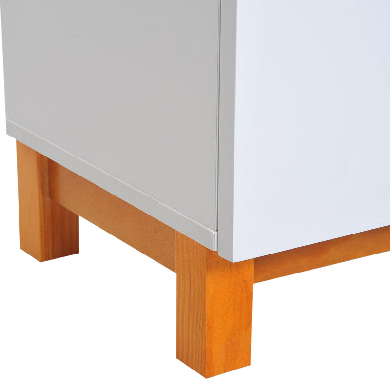 Mobiletto da Bagno Sotto Lavabo in Legno Bianco 60x30x60 cm 