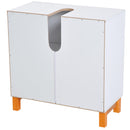Mobiletto da Bagno Sotto Lavabo in Legno Bianco 60x30x60 cm 