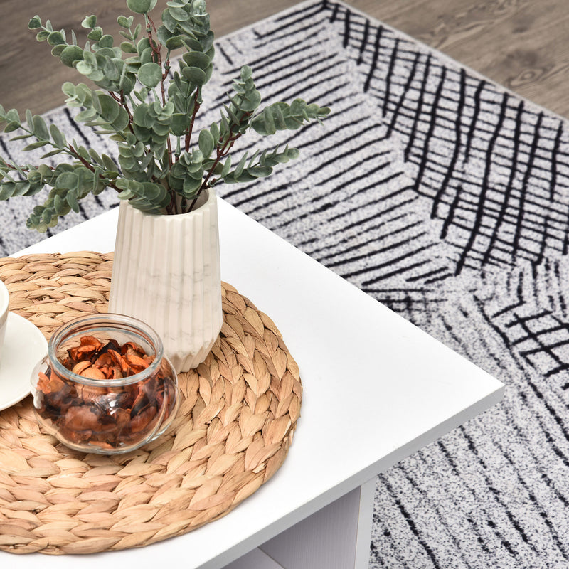 Mobile TV in Legno con Ruote Bianco 80x40x40 cm 