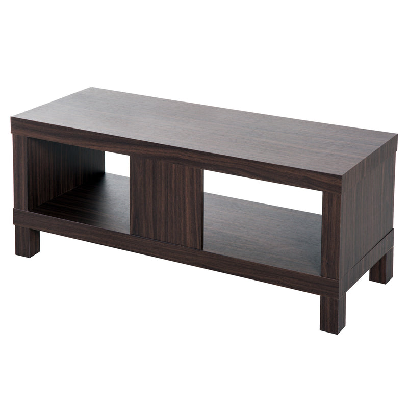 Mobile TV Basso con Vano in Legno Noce 90x35x37 cm 