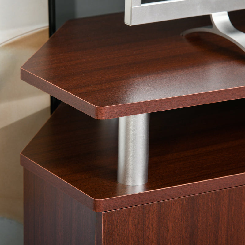 Mobile TV Classico in Legno con 2 ripiani Marrone 120x39.5x52 cm 