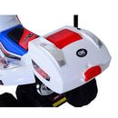 Moto Elettrica Polizia per Bambini 6V con Sirena Police Bianca 