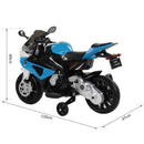 Moto Elettrica per Bambini 12V con Licenza BMW RR Nero e Blu
