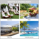 Ombrellone da Giardino Ø2.7 m Palo Ø38 mm in Legno con Doppio Tetto Crema 