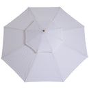 Ombrellone da Giardino Ø2.7 m Palo Ø38 mm in Legno con Doppio Tetto Crema 