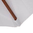 Ombrellone da Giardino Ø2.7 m Palo Ø38 mm in Legno con Doppio Tetto Crema 