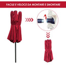 Ombrellone da Giardino 4.6x2.4 cm Palo Ø48 mm in Acciaio Bordeaux 