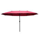 Ombrellone da Giardino 4.6x2.4 cm Palo Ø48 mm in Acciaio Bordeaux 