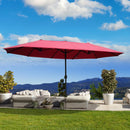 Ombrellone da Giardino 4.6x2.4 cm Palo Ø48 mm in Acciaio Bordeaux 